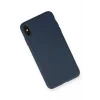 Mey İthalat®   iPhone XS Max Kılıf Nano içi Kadife Silikon - Lacivert