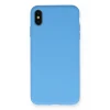 Mey İthalat®   iPhone XS Max Kılıf Nano içi Kadife Silikon - Mavi