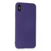 Mey İthalat®   iPhone XS Max Kılıf Nano içi Kadife Silikon - Mor