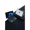 Mey İthalat®   JP11 iPad Pro 11 (2022) Kılıf Vales Dönen Ledli Klavyeli Tablet Kılıfı - Siyah