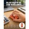 Mey İthalat® Kablosuz Bluetooth Mouse Şık ve Sessiz Ofis Tasarımı Yeni Nesil