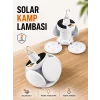 Mey İthalat® Kamp Lambası Işıldak Beyaz Işık Güneş Enerjili Solar Aydınlatma 5 Kanatlı Katlanabilir