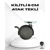 Mey İthalat® Kilitli 6 cm Masa Ayağı Tekli Döner Tekerlek