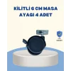Mey İthalat® Kilitli Mobilya Tekerleği 6 cm 4’lü Kolay Kurulum