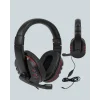 Mey İthalat® Kırmızı Kulaklık Stereo Mikrofonlu Dayanıklı Örgü Kablolu