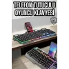 Mey İthalat®  Klavyesi Q Klavye RGB Işıklı Mouse Hediyeli
