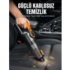 Mey İthalat® Kompakt Kablosuz Süpürge Güçlü Çekiş ve Düşük Ses Seviyesi