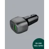 Mey İthalat® Kompakt Tasarımlı Type-C + USB Girişli Araç Şarj Başlığı