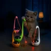 Mey İthalat® Kuğu Şeklinde Lazerli ve Mama Hazneli Kedi Oyuncağı
