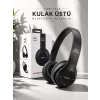 Mey İthalat® Kulak Üstü TF Kart ve AUX Destekli Ergonomik Bluetooth Kulaklık