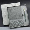 Mey İthalat® Kutulu Deri Defter Roller Kalem Set
