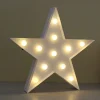 Mey İthalat® Led Işıklı Beyaz Yıldız Gece Lambası