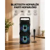 Mey İthalat® LED Işıklı Bluetoothlu Hoparlör Mikrofonlu Taşınabilir Ses Sistemi