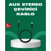 Mey İthalat® Lightning to 3.5mm Aux Ses Dönüştürücü Kablo 1 Metre Stereo Uyumlu