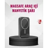 Mey İthalat® MagSafe Araç Telefon Tutucu 15W Hızlı Şarj Type-C Girişli