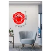 Mey İthalat® Manchester United Logolu Ahşap Duvar Saati - 40x40 cm Taraftar Hediyesi