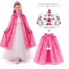 Mey İthalat® Masal Prensesi Pembe Pelerin ve Taç Seti (85 cm)