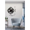 Mey İthalat® Mekanik Dişli Çark Tasarım Ahşap Duvar Saati - 40x40 cm Steampunk Dekor