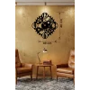 Mey İthalat® Mekanik Dişli Çark Tasarım Ahşap Duvar Saati - 40x40 cm Steampunk Dekor