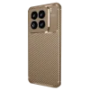 Mey İthalat®   Mi 15 Pro Kılıf Auto Focus Karbon Kapak - Kahverengi