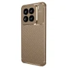 Mey İthalat®   Mi 15 Pro Kılıf Auto Focus Karbon Kapak - Kahverengi