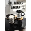 Mey İthalat® Mikser Kupa Yazılı Mug Bardak Karıştırma Özelliği