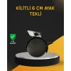 Mey İthalat® Mobilya İçin Kilitli 6 cm Ayak Tekli Satış