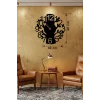 Mey İthalat® Modern Hayat Ağacı Tasarım Ahşap Duvar Saati - 40x40 cm Dekoratif