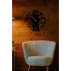 Mey İthalat® Modern Hayat Ağacı Tasarım Ahşap Duvar Saati - 40x40 cm Dekoratif