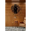 Mey İthalat® Modern Hayat Ağacı Tasarım Ahşap Duvar Saati - 40x40 cm Dekoratif