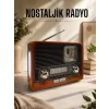 Mey İthalat® Nostaljik Radyo USB,AUX Ve SD Kart Girişli Bluetooth Bağlantılı