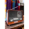 Mey İthalat® Nostaljik Radyo USB,AUX Ve SD Kart Girişli Bluetooth Bağlantılı