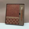 Mey İthalat®  Öğretmenler Günü Hediyesi Kutulu Deri Defter Kalem Seti