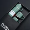 Mey İthalat® Paslanmaz Çelik Bardaklı Termos Seti 500 ML
