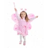 Mey İthalat® Pembe Kelebek Kız Seti – 50 cm Kelebek Kanadı, Taç ve Asa