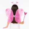 Mey İthalat® Pembe Kız Seti – 50 cm Kanadı, Taç ve Asa