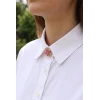 Mey İthalat® Pembe Zirkon Taşlı Düğme veya Manşet Broşu