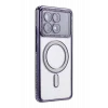 Mey İthalat®   Poco X6 Pro Joke Simli Magneticsafe Kılıf - Derin Mor