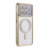 Mey İthalat®   Poco X6 Pro Joke Simli Magneticsafe Kılıf - Gold