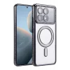 Mey İthalat®   Poco X6 Pro Joke Simli Magneticsafe Kılıf - Siyah