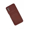 Mey İthalat®   Pocophone M3 Kılıf Kelvin Kartvizitli Silikon - Bordo