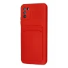 Mey İthalat®   Pocophone M3 Kılıf Kelvin Kartvizitli Silikon - Kırmızı
