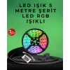 Mey İthalat® Pratik Kurulumlu 5 Metre Kumandalı Şerit LED