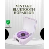 Mey İthalat® Projektörlü Gece Lambalı Retro Hoparlör – Taşınabilir Bluetooth Speaker