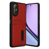 Mey İthalat®  Realme 12 Lite Kılıf Sara Kartvizitli Deri Kılıf - Kırmızı