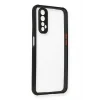 Mey İthalat®  Realme 7 Kılıf Miami Şeffaf Silikon - Siyah