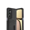 Mey İthalat®  Realme C65 Sara Kartvizitli Deri Kılıf - Siyah