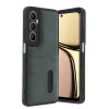 Mey İthalat®  Realme C65 Sara Kartvizitli Deri Kılıf - Yeşil