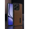 Mey İthalat®  Realme Note 50 4G Kılıf Sara Kartvizitli Deri Kılıf - Kırmızı