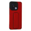 Mey İthalat®   Redmi 12C Kılıf Mega Standlı Silikon - Kırmızı